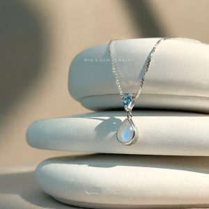 Mặt Đá Mix Moonstone x Topaz Swiss